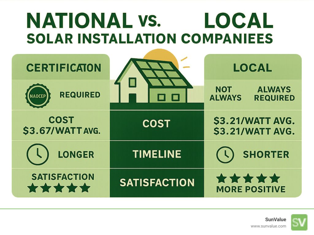 découvrez les différences entre un installateur national et un installateur local. choisissez le bon partenaire pour vos projets d'installation en fonction de vos besoins spécifiques, de la qualité de service et de la proximité.